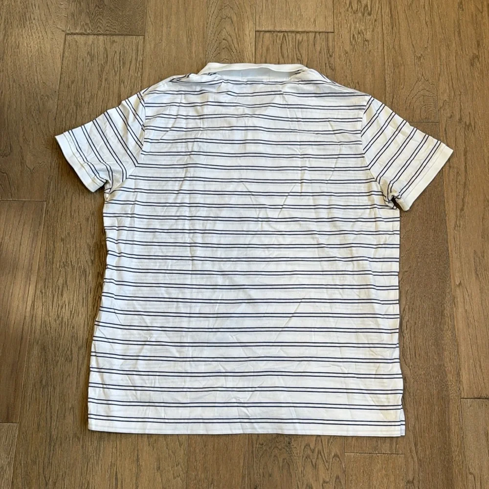 EUC Ralph Lauren Polo Shirt Large White Green Big Pony Outdoors 3 RLPC Rugby - Picture 9 of 9